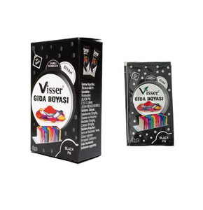 VİSSER  TOZ GIDA BOYASI 9GR SİYAH 12'Lİ
