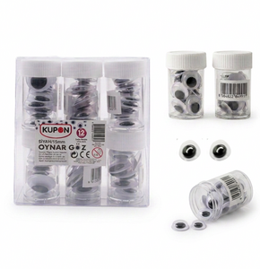 KUPON KOG-303 OYNAR GÖZ SİYAH 15MM 12'Lİ *48