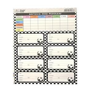 SİNGLE COLOR BEŞİKTAŞ DERS PROGRAMLI 3'LÜ OKUL ETİKETİ 50'Lİ *24