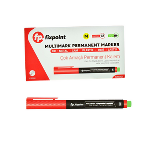 FİXPOİNT P-0288 PERMANENT KALEM M KIRMIZI 12'Lİ PAKET*120 >