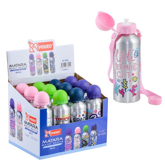 MİKRO MT-2505 ALİMİNYUM MATARA 500 ML 12Lİ