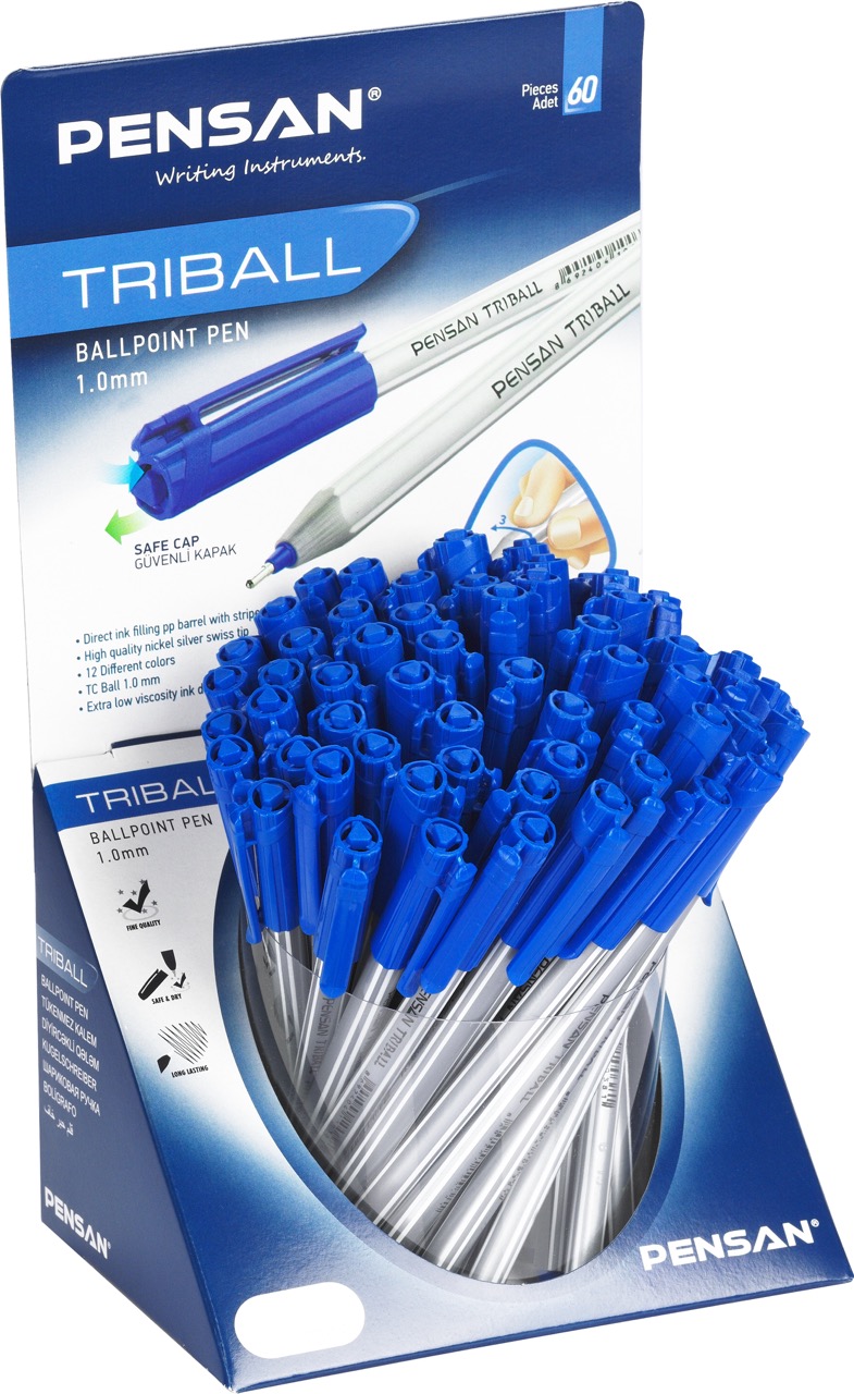PENSAN 1003 TRİBALL TÜKENMEZ MAVİ 1.0MM 60'LI *16
