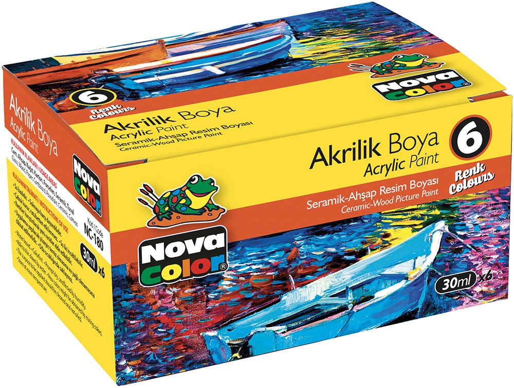 NOVA COLOR NC-180 AKRİLİK 6'LI TAKIM *36