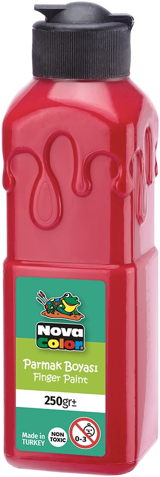 NOVA COLOR NC-442 KİRMİZİ PARMAK BOYASİ 250 GR