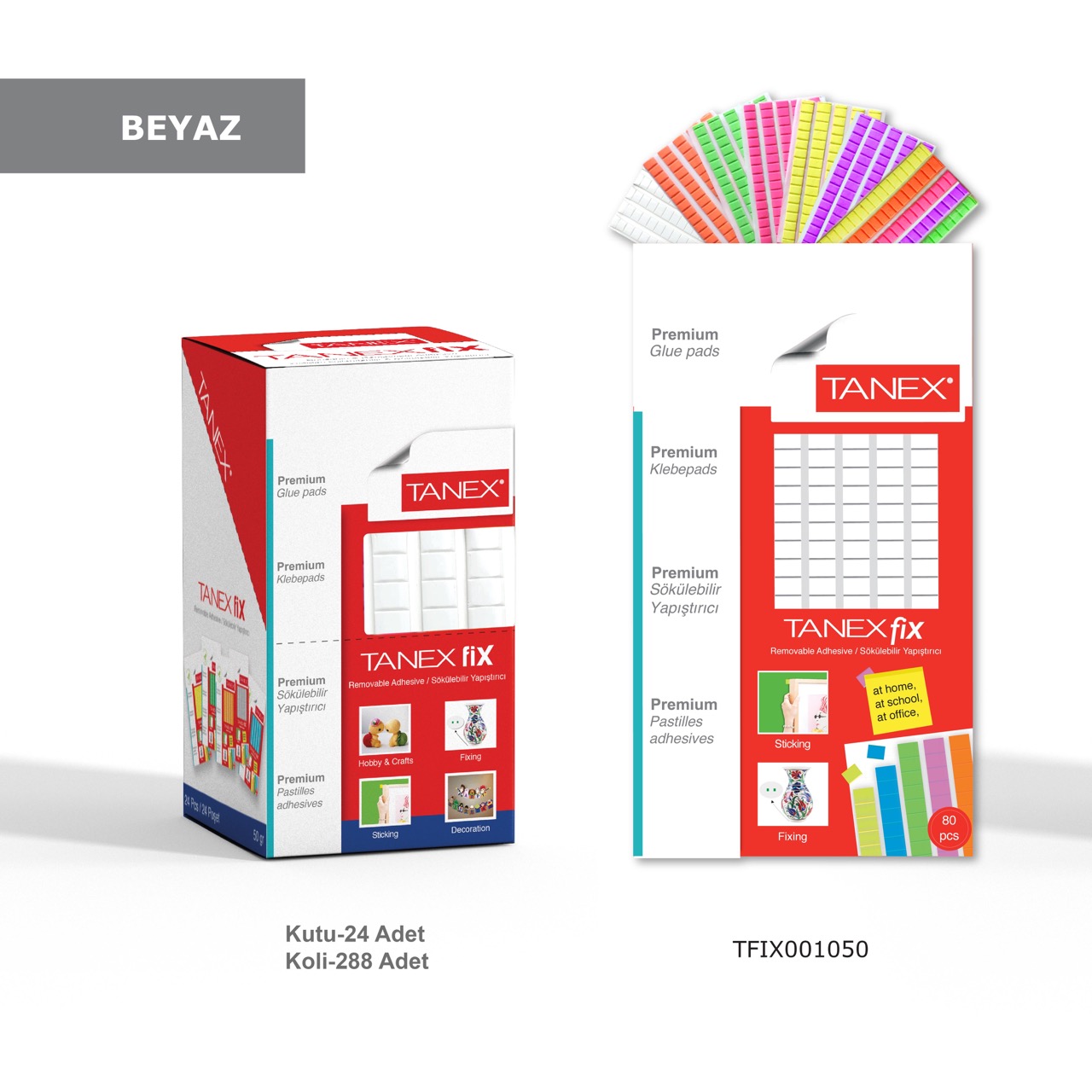 TANEX 1050 FİX YAPIŞTIRICI BEYAZ 24'LÜ *12