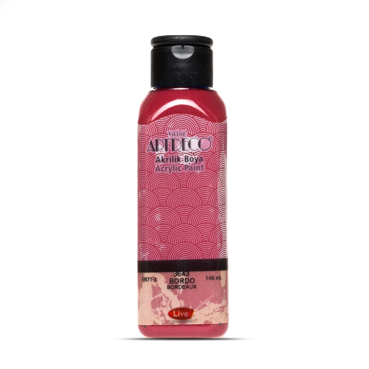 KAMP. ARTDECO 3643 AKRİLİK BOYA 140ML BORDO *144